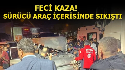 Kamyon ve Panelvan Çarpıştı, Sürücü Araç İçerisinde Sıkıştı