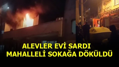 Mersin'de Ev Yangını, Mahalleli Sokağa Döküldü
