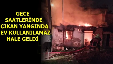 Mersin Tarsus'ta Ev Yangını