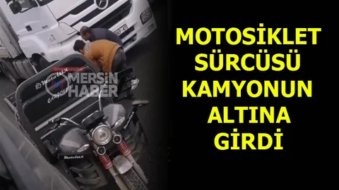 Mersin'de Feci Kaza Motosikletli Kamyonun Altına Girdi