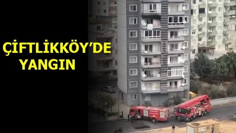 Mersin'de Bir Apartmanın 6. Katında Yangın Çıktı