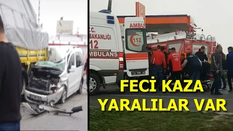 Mersin'de İki Araç Kamyona Arkadan Çarptı; Yaralılar Var