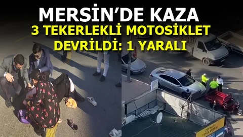 Otomobil 3 Tekerli Motora Çarptı: 1 Yaralı