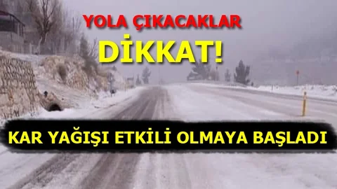 Sertavul Geçidi'nde Kar Etkili Oluyor