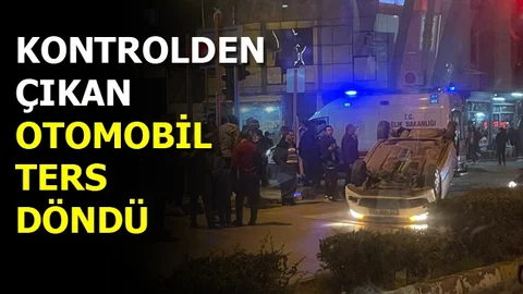 Mersin'de Kaza, Araç Ters Döndü