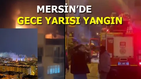 Mersin'de Gece Yarısı Binada Yangın Çıktı
