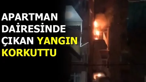 Mersin'de Apartman Dairesinde Yangın Çıktı