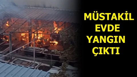 Mersin'de Ev Yangını