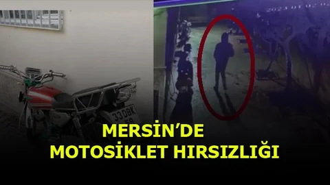 Motosiklet Hırsızı Güvenlik Kamerasına Yakalandı