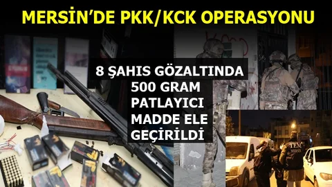 PKK/KCK Destekçilerine Mersin Polisinden Operasyon