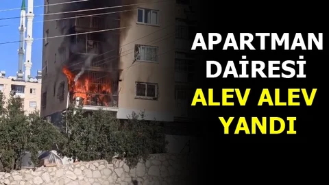Mersin'de Apartman Dairesinde Yangın