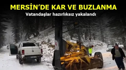 Mersin'de Kar, Yayla Yolu Buz Tuttu
