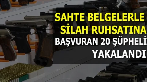 Sahte Belgelerle Silah Ruhsatı Almaya Çalışanlara Operasyon