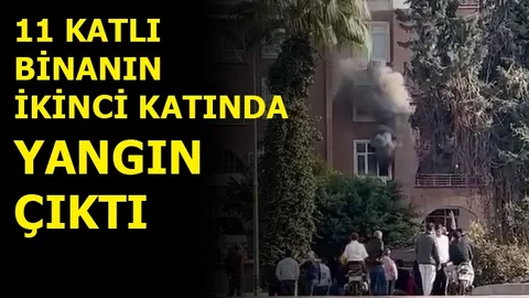 Mersin'de Apartman Dairesinde Yangın