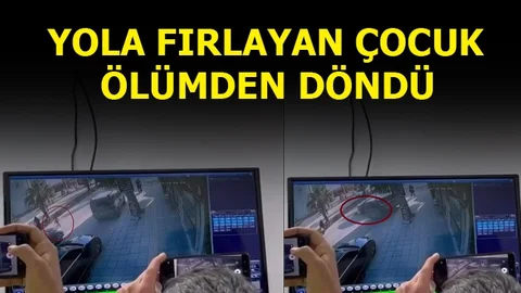 Yola Fırlayan Çocuk Arabanın Altında Ezilmekten Son Anda Kurtuldu
