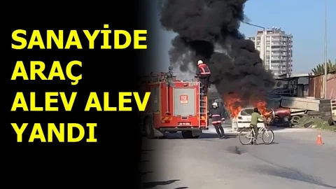 Sanayide Otomobil Yangını