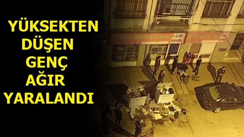 Yüksekten Düşen Genç Ağır Yaralandı