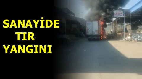 Sanayide TIR Alev Aldı