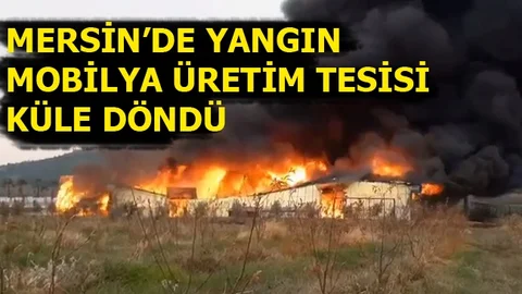 Mobilya Üretim Tesisi Yanarak Küle Döndü