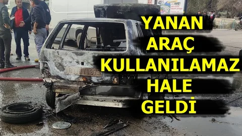 Seyir Halindeki Araç Alev Aldı