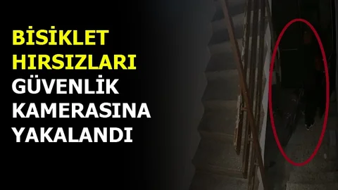 Bisiklet Hırsızları Kameraya Yakalandı