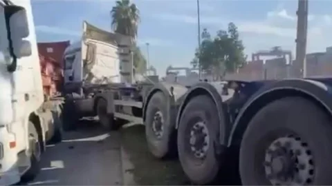 Liman Yolunda TIR Kazası