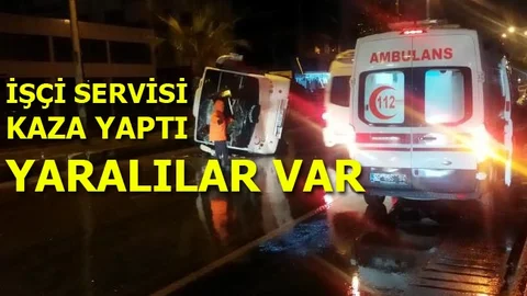 İşçi Servisi Kaza Yaptı