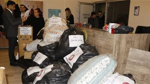 Mersin Barosu’ndan Depremzedelere Yardım Eli