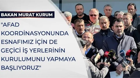 Depremden Etkilenen İllerde Esnaf İçin Geçici İş Yerleri Kurulacak