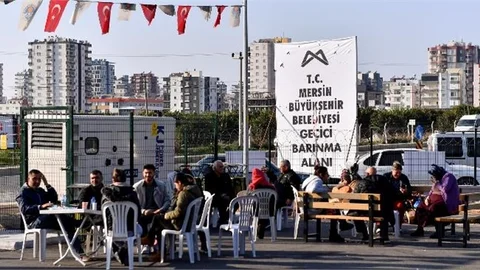 Erdemli Hali’nde Oluşturulan Geçici Barınma Alanından 5 Bin Depremzede Faydalandı