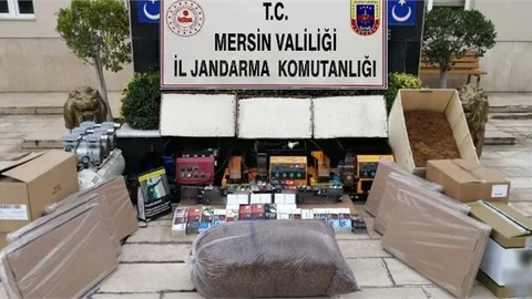 Mersin'de Jandarma’dan Kaçak Makaron Operasyonu