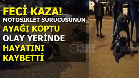 Mersin'de Feci Kaza, Araba ve Motosiklet Çarpıştı, 1 Ölü