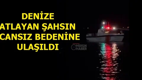 Mersin'de Bir Vatandaş Gece Saatlerinde Denize Atladı