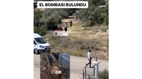 Mersin'de Arazide El Bombası Bulundu
