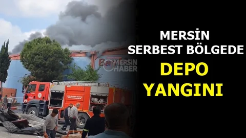 Mersin Serbest Bölgede Depo Yangını