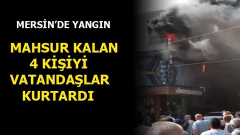 Mersin'de Apartman Dairesinde Yangın