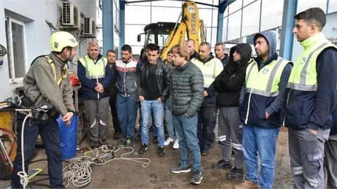 MESKİ Teknik Çalışanlarına ‘yüksekte Güvenli Çalışma Eğitim’i Düzenledi