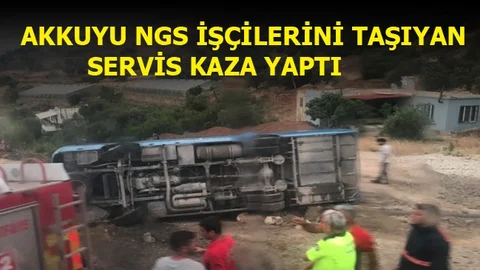 İşçileri Taşıyan Servis Aracı Devrildi