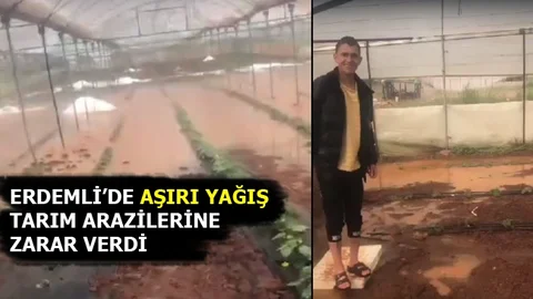 Mersin'de Dolu ve Yağmur Etkili Oldu Bazı Bölgeleri Sel Suları Bastı