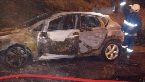 Otoyolda Araç Yangını