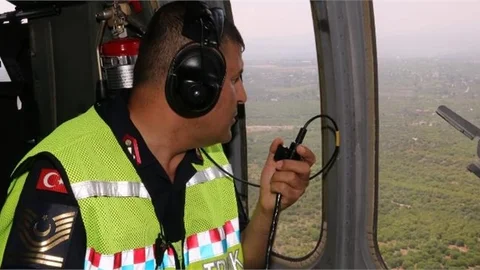 Jandarmadan Helikopter Destekli Trafik Denetimi, 11 Bin 469 Lira Ceza Uygulandı