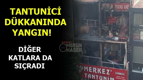 İş Yerindeki Yangın Diğer Katlara Sıçradı