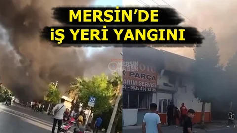 Mersin'de Bir İş Yerinde Yangın