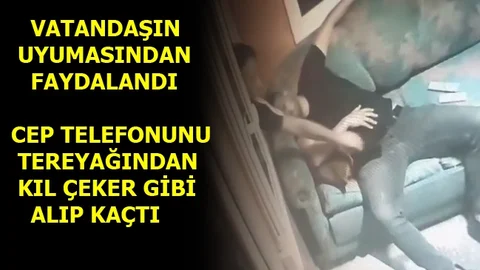 Tereyağından Kıl Çeker Gibi Cep Telefonunu Çalıp Kaçtı