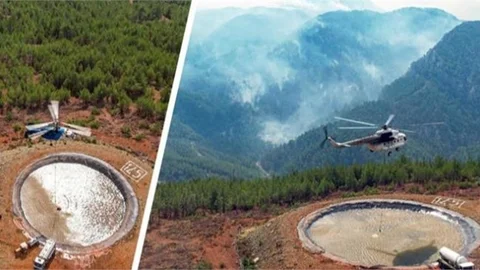 4 Bin 630 Yangın Havuz ve Göleti Alevlerle Mücadelede Etkin Rol Oynuyor