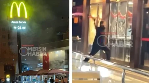 Mersin'de Mcdonald's Şubesine Baltalı Saldırı ve Molotof