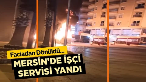Faciadan Dönüldü, İşçileri Taşıyan Servis Yandı