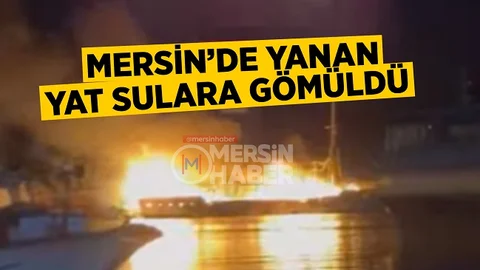 Alevlerin Sardığı Yat Sulara Gömüldü