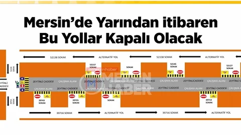 Mersin’de 4 Ocak’tan İtibaren Bazı Yollar Kapanacak