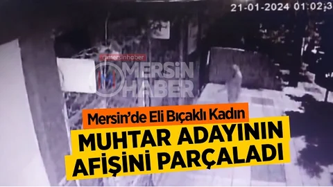 Eli Bıçaklı Kadın, Muhtar Adayının Brandasını Parçaladı